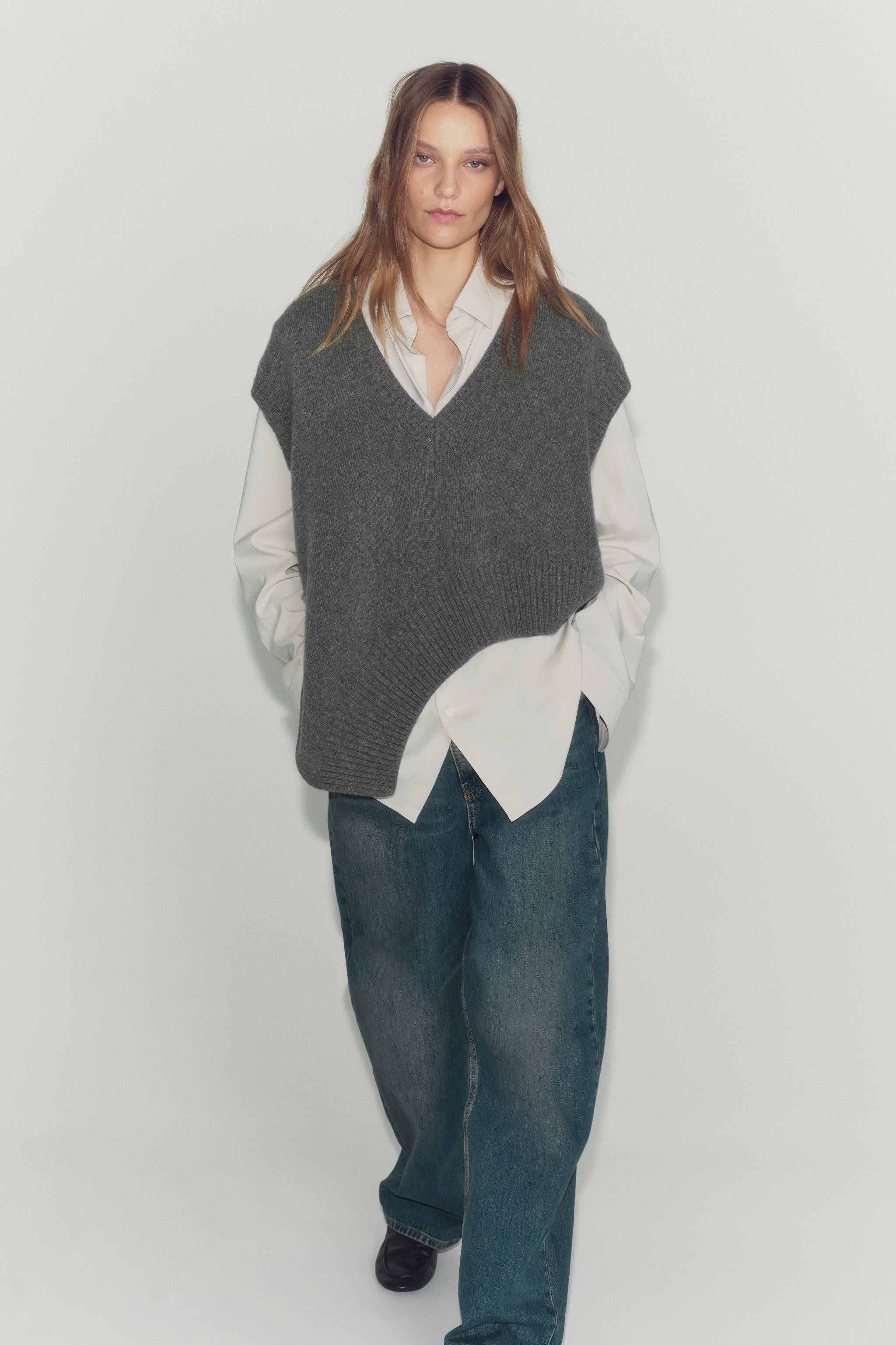 WOOL ASYMMETRICAL HEM VEST | Zara US