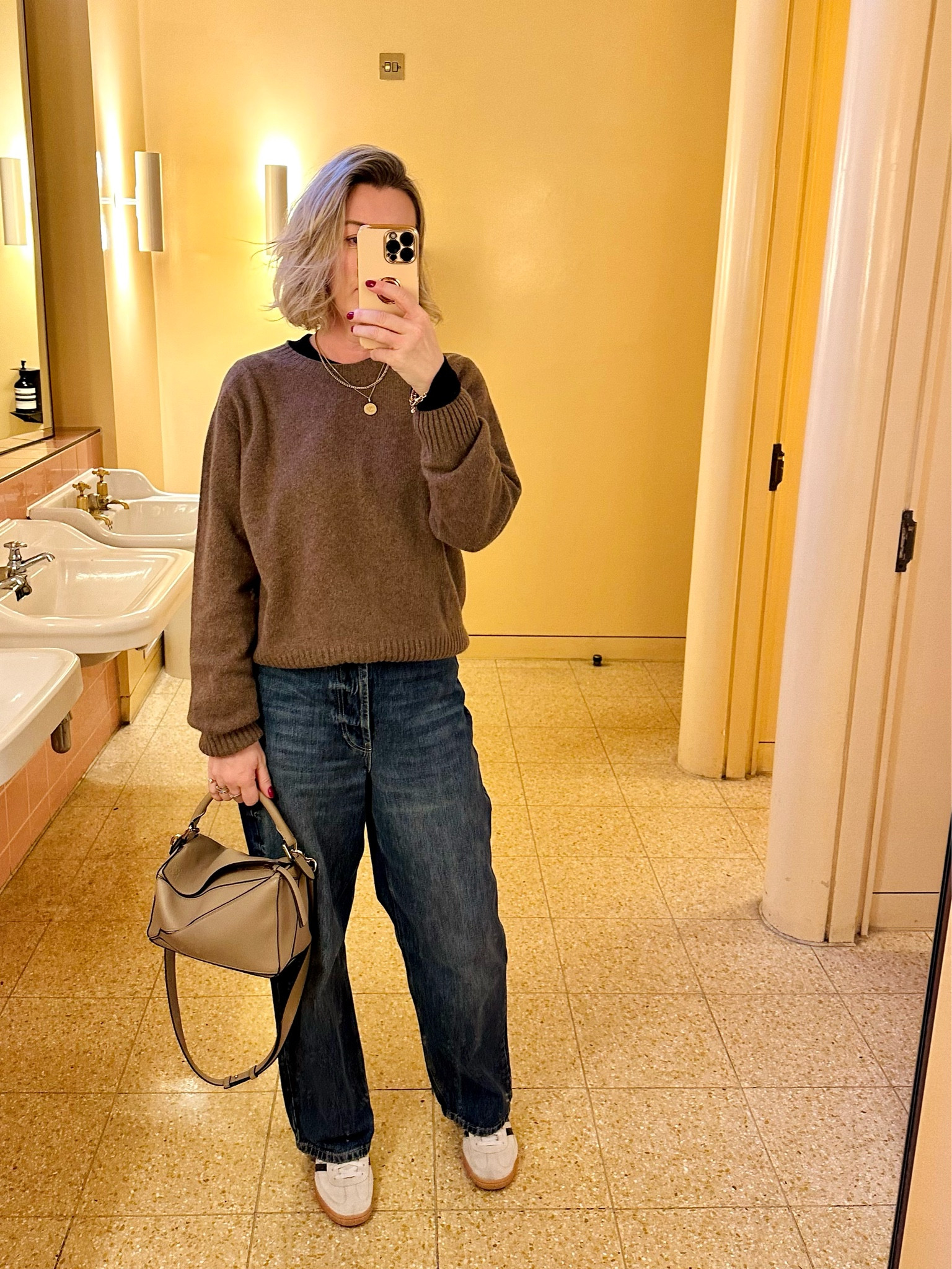 Ymc knitted crew neck jumper, raey drop jeans, adidas’s trainers. 

#LTKover40 #LTKeurope #LTKSeasonal