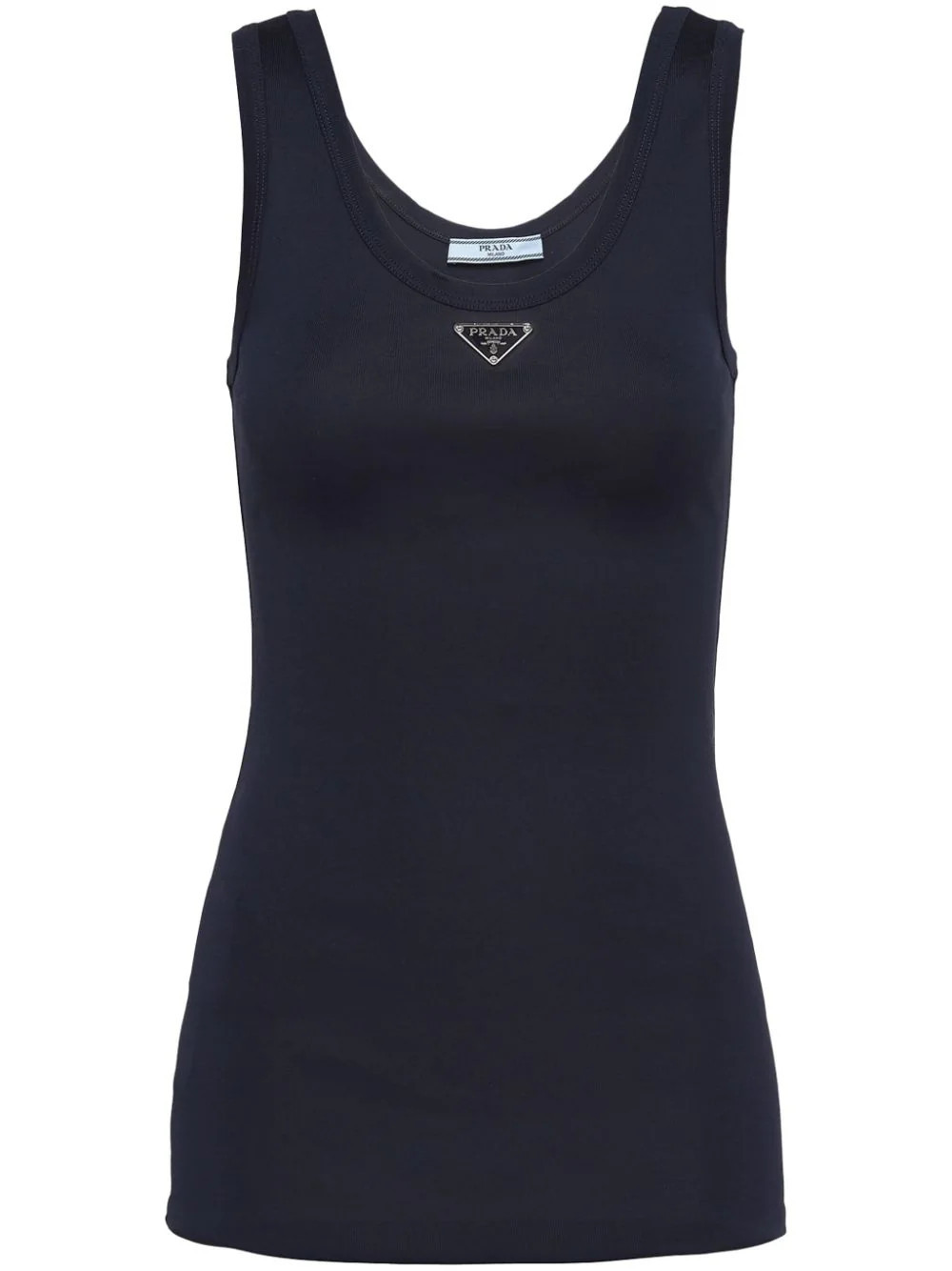 Prada ribbed knit top - Blue | Farfetch Global