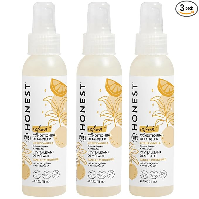 The Honest Company Conditioning Hair Detangler 3-Pack Leave-in Conditioner and Fortifying Spray, ... | Amazon (US)
