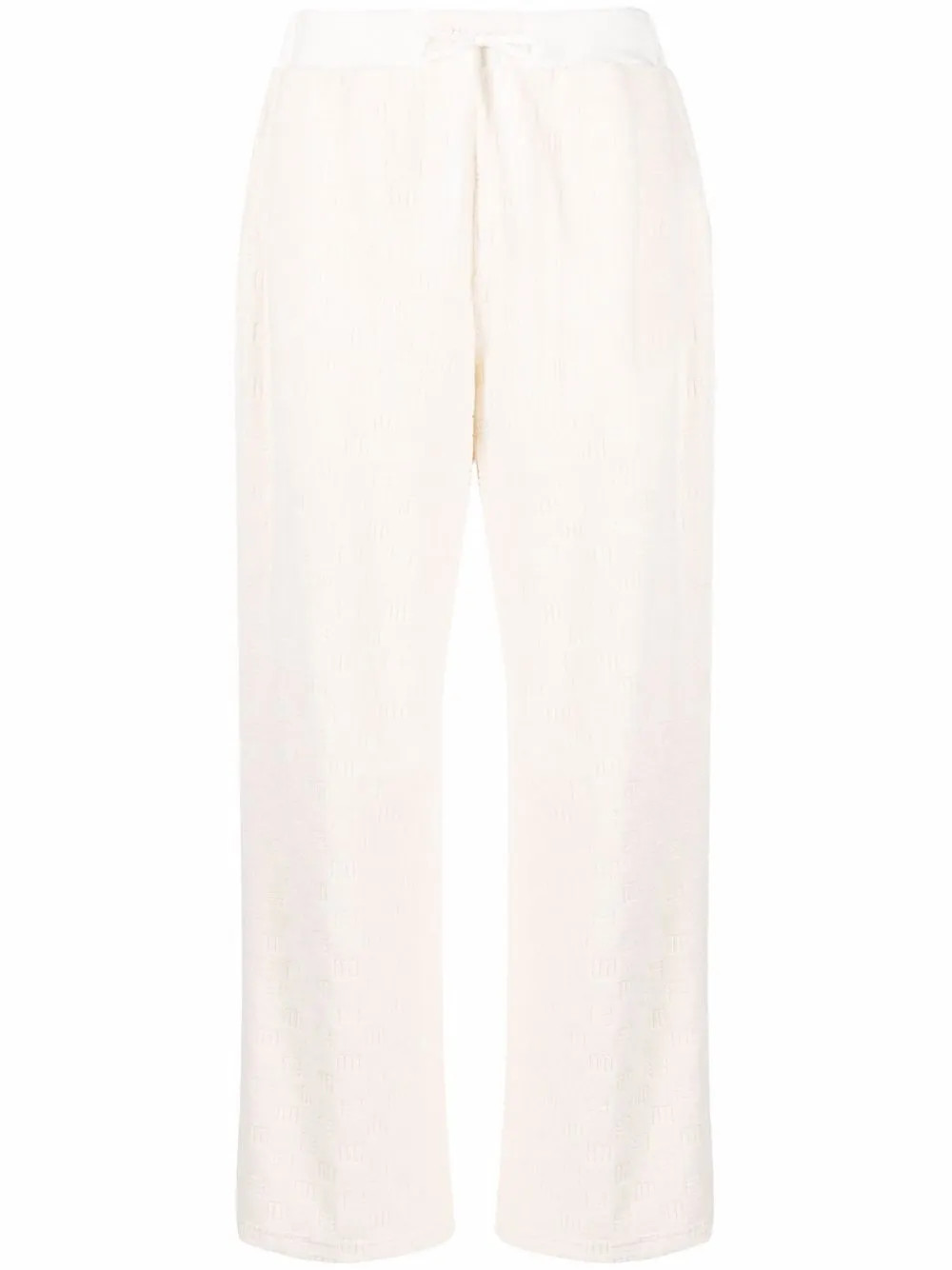 monogram-pattern terrycloth wide-leg trousers | Farfetch Global