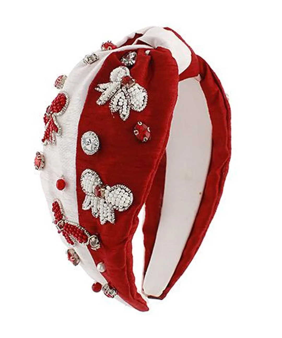 Game Day Bow Headband / Gameday Beaded Rhinestone / Twist Top / Kentucky Alabama Tennessee UGA / ... | Etsy (US)