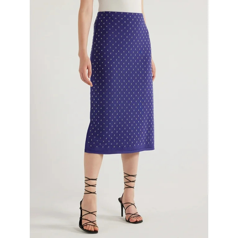 Scoop Women’s Crystal Mesh Skirt, Sizes XS-XXL - Walmart.com | Walmart (US)