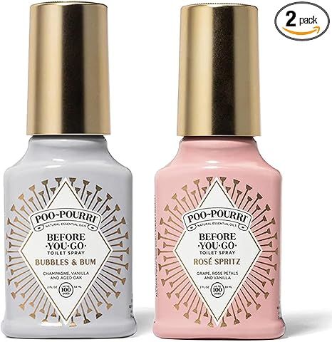 Poo-Pourri Before You Go Toilet Spray Rose Spritz and Bubbles & Bum 2 Ounce Bottles | Amazon (US)