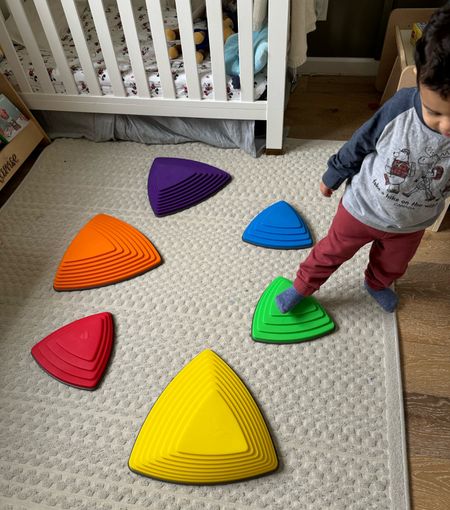 Stepping stones! Perfect to keep your little one active indoors. 