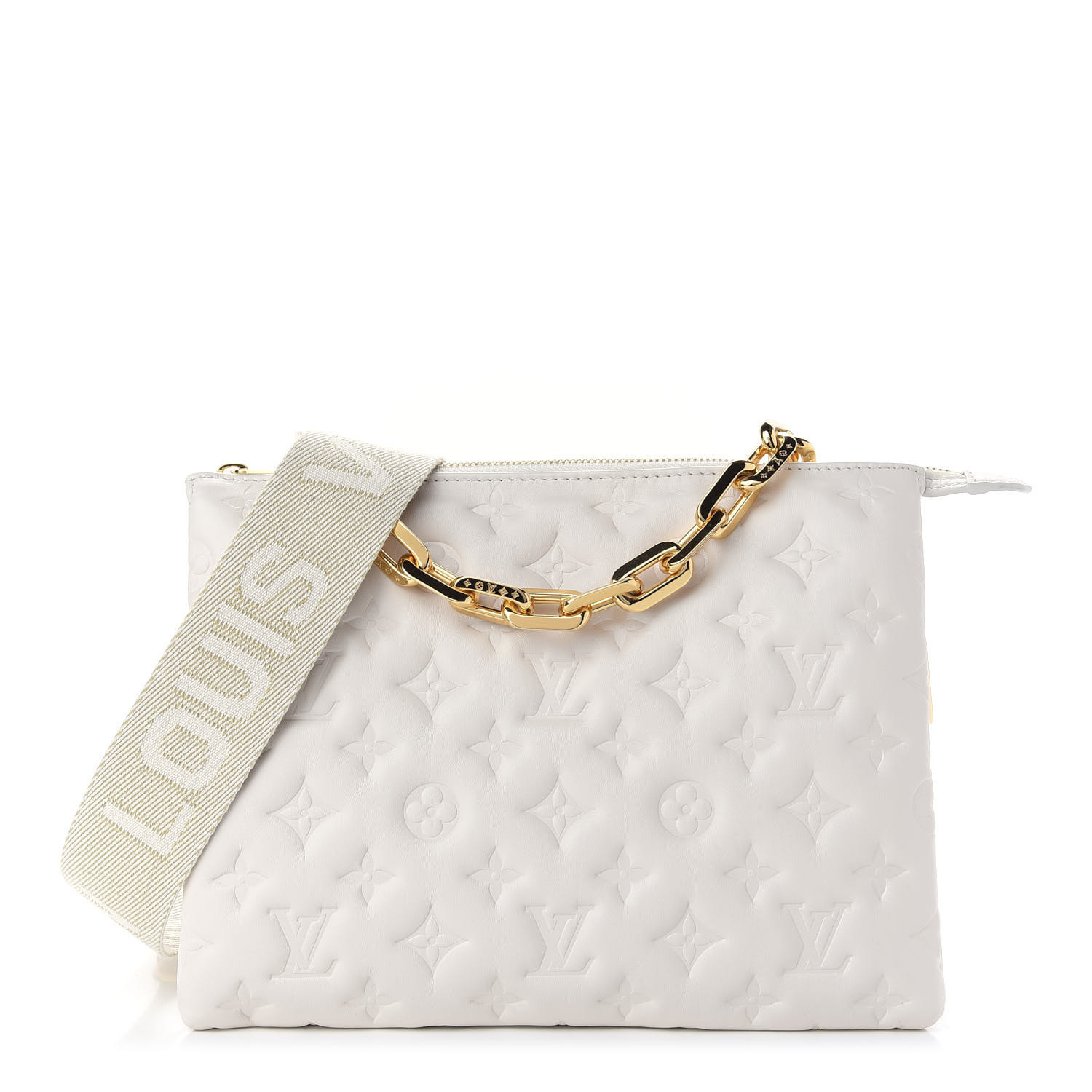 LOUIS VUITTON

Lambskin Embossed Monogram Coussin PM Cream | Fashionphile