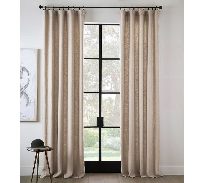 Belgian Flax Linen Rod Pocket Curtain | Pottery Barn (US)