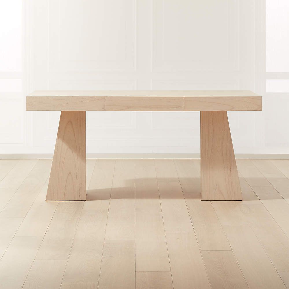 Ridge Modern Cerused Acacia Wood Desk with Drawer + Reviews | CB2 | CB2