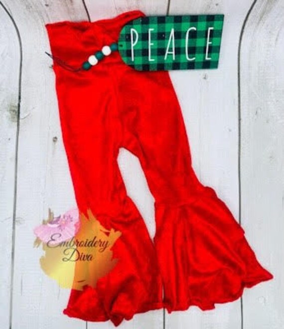 Girls Bell Bottom Pants Flare Leg Pants | Etsy | Etsy (US)