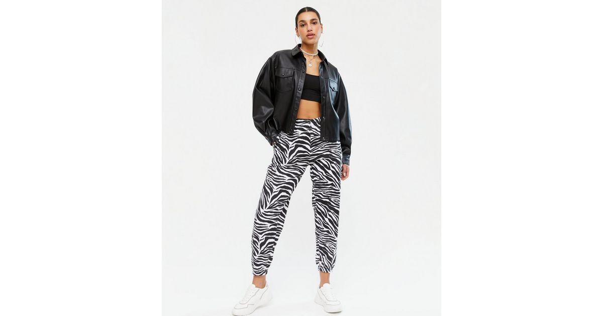 Cameo Rose Black Zebra Print Cuffed Joggers 
						
						Add to Saved Items
						Remove from Sa... | New Look (UK)