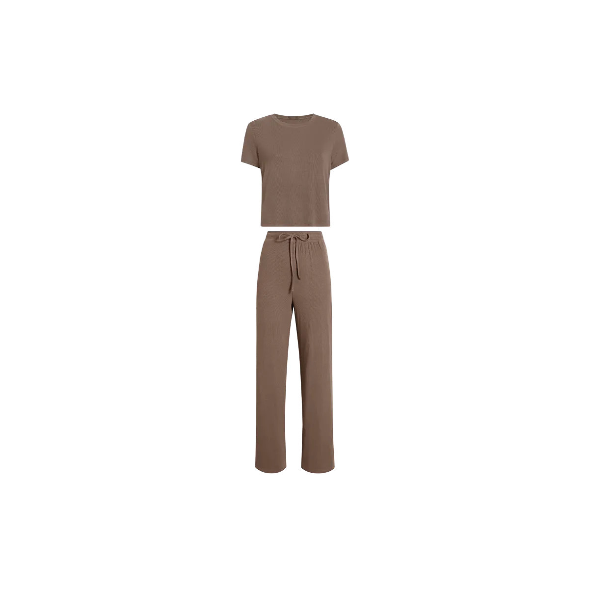 Ribbed Pajama Set | Mocha - nuuds | nuuds