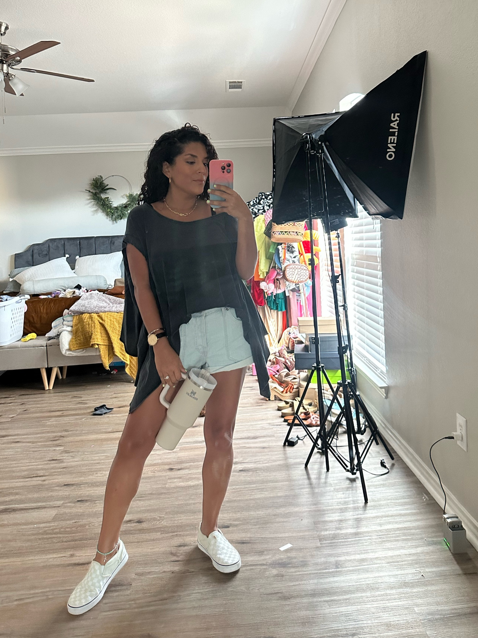 I’m telling you, @freepoeple does not miss! My top and shorts were both on SALE! The shorts I got size 27, and the top size small. I’m 133 lbs, and 5’2. Such a comfy look for the soccer game!⚽️ #freepeople 

#LTKsalealert #LTKSeasonal #LTKstyletip