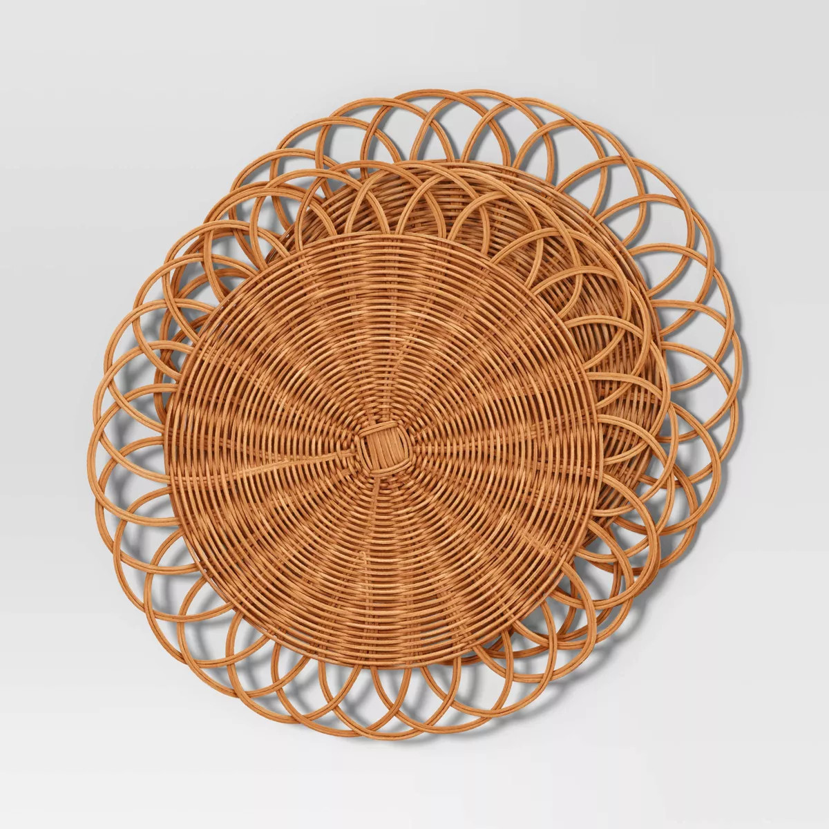 2pk.Woven Looped Rattan chargers - Threshold™ | Target