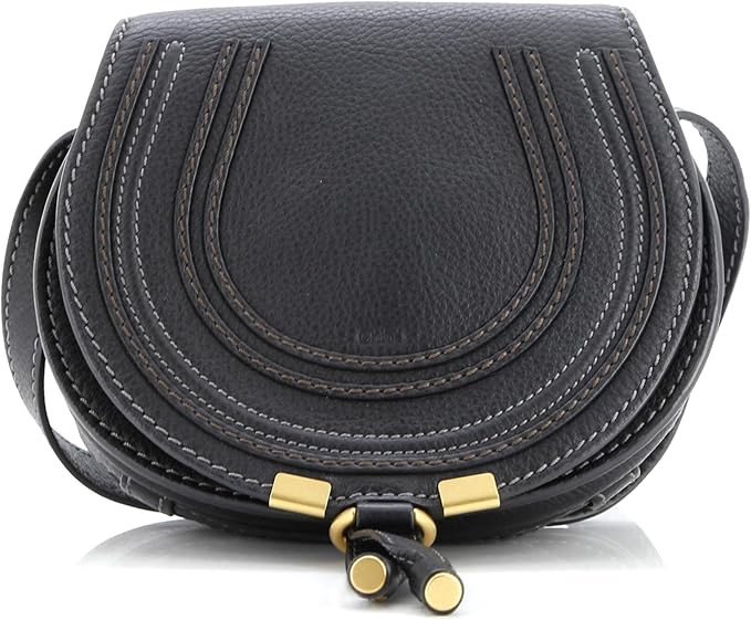 Amazon.com: Chloe, Pre-Loved Marcie Crossbody Bag Leather Small, Black : Luxury Stores | Amazon (US)