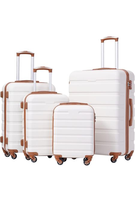 4 piece luggage set. Such a great deal!! Travel, travel set, travel essentials #amazonfinds #amazon #travel #luggageset

#LTKsalealert #LTKtravel #LTKMostLoved
