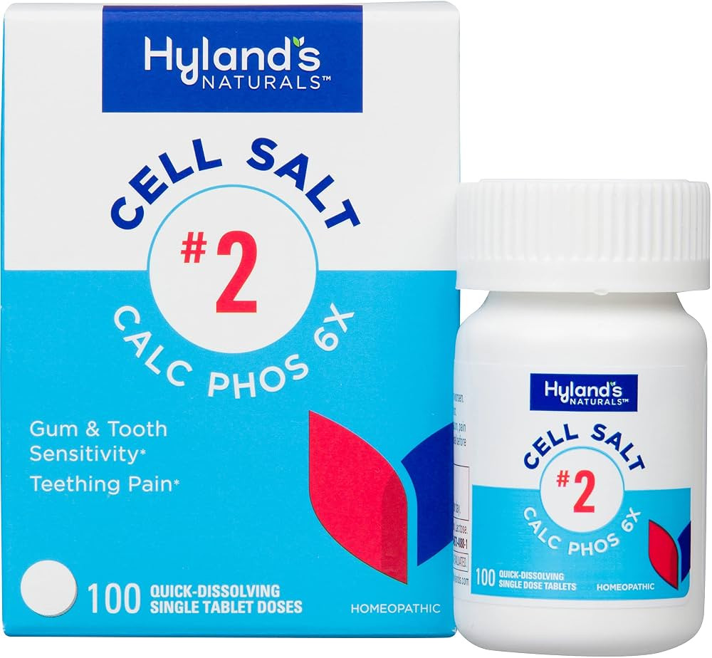 Hyland's Cell Salt No. 2 Calc Phos 6X Tablets, Natural Homeopathic Relief of Oral Discomfort and ... | Amazon (US)