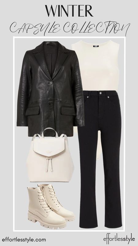Leather Blazer + Leather Bodysuit + Black Jeans

#LTKSeasonal #LTKstyletip #LTKshoecrush