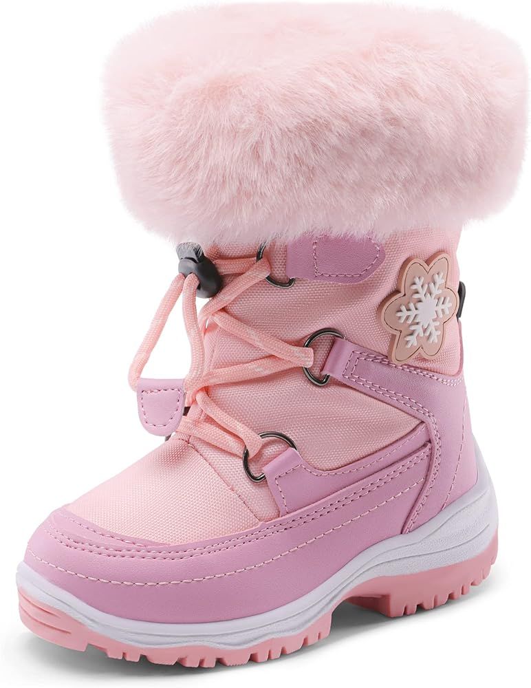DREAM PAIRS Boys Girls Toddler Snow Boots Slip Resistant Faux Fur Lined Mid Calf Little Kids Wint... | Amazon (US)