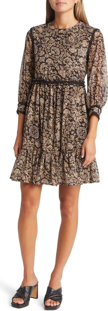 Area Stars Medallion Print A-Line Minidress | Nordstrom | Nordstrom