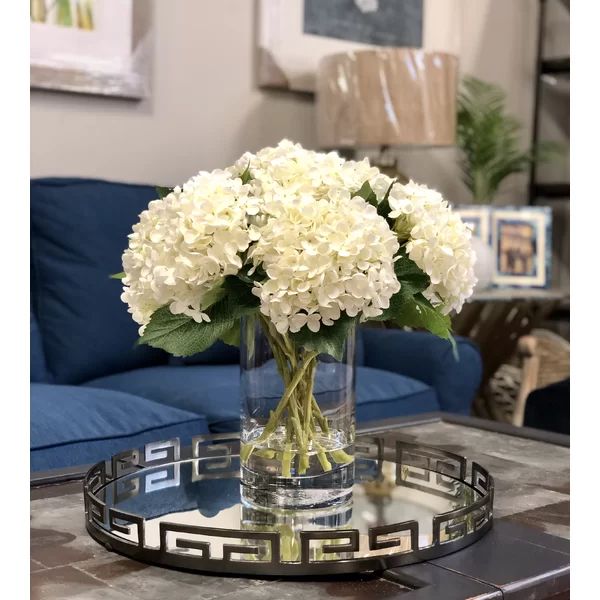 Hydrangeas Floral Arrangement in Vase | Wayfair North America