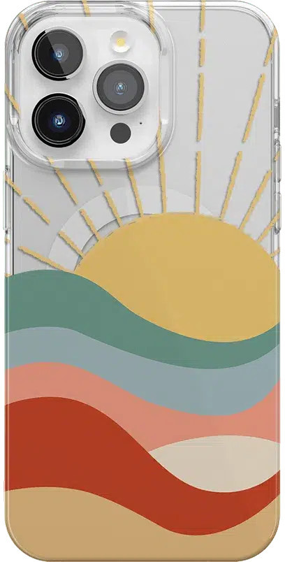 Here Comes the Sun | Colorblock Sunset  Clear   Case | CASELY