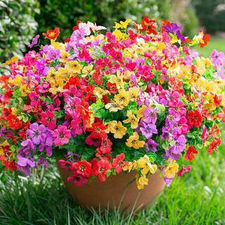 5 in. H Multi-Colored Indoor/Outdoor Artificial Daisies Flower for Spring Summer Decoration with UV Sun Resistant | The Home Depot