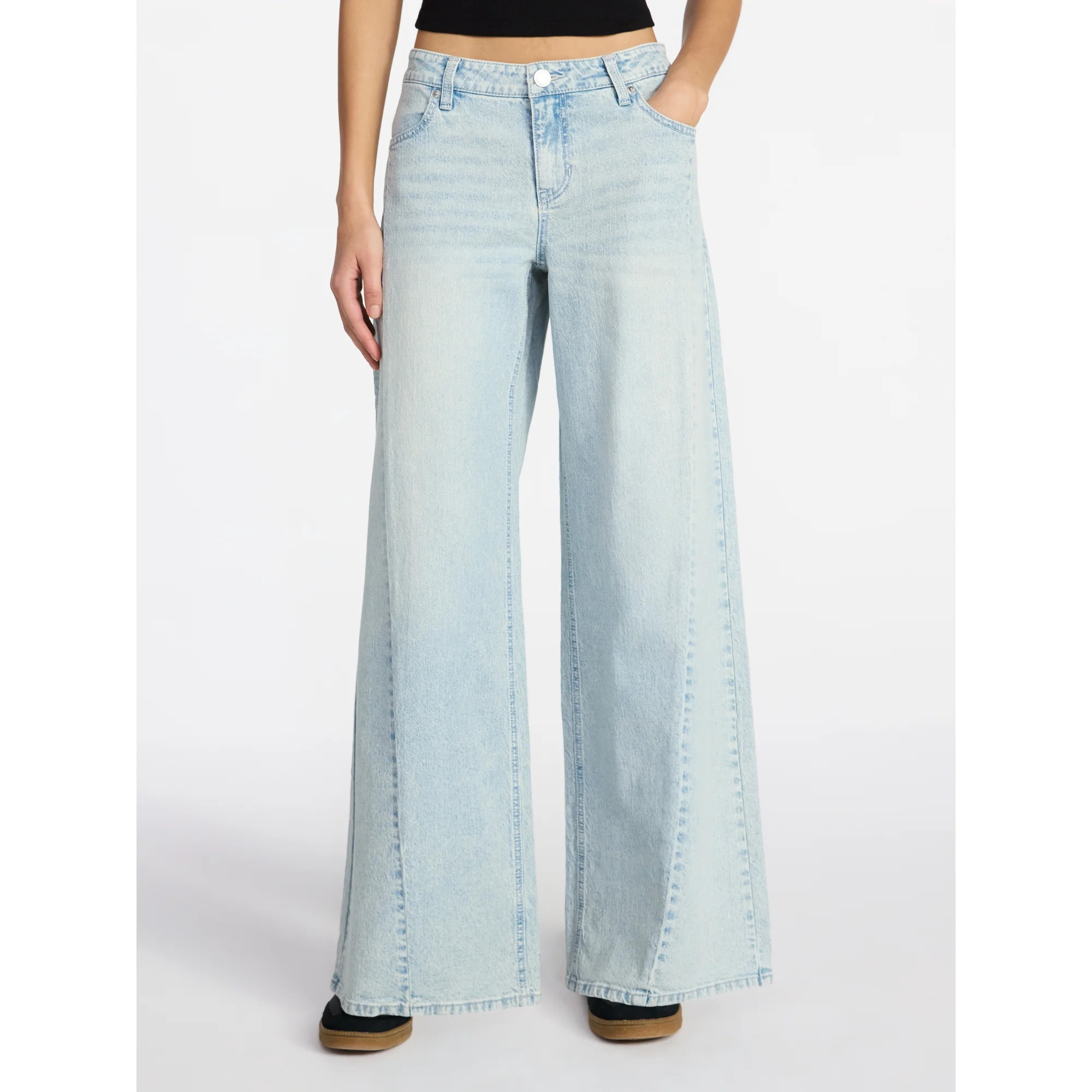 No Boundaries Extra Baggy Jeans, 32" Inseam, Women's 00-18 | Walmart (US)
