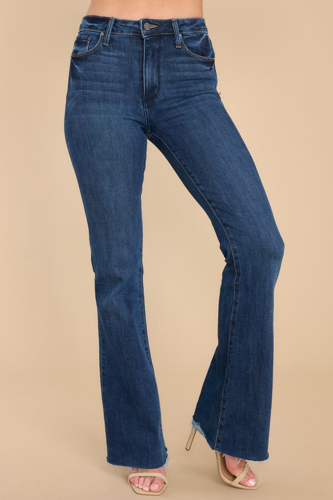 My Only Desire Dark Wash Flare Jeans | Red Dress 