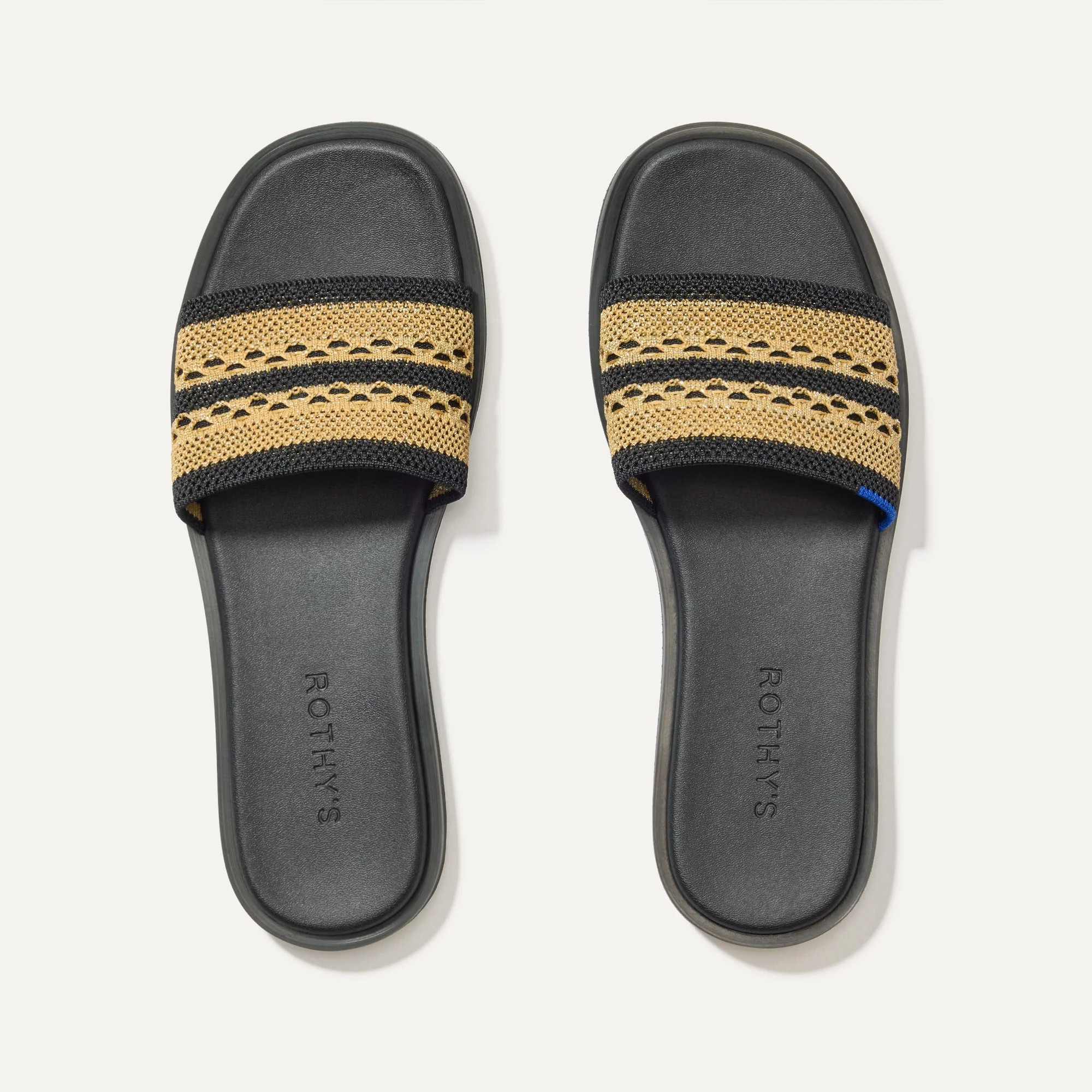The Slide Sandal in Gilded Crochet | Women's Sandals | Rothy's | Rothy's