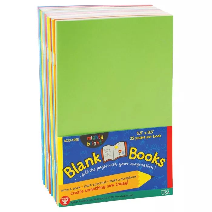 10ct 5.5" x 8.5" Blank Paperback Books Multicolor - Hygloss | Target