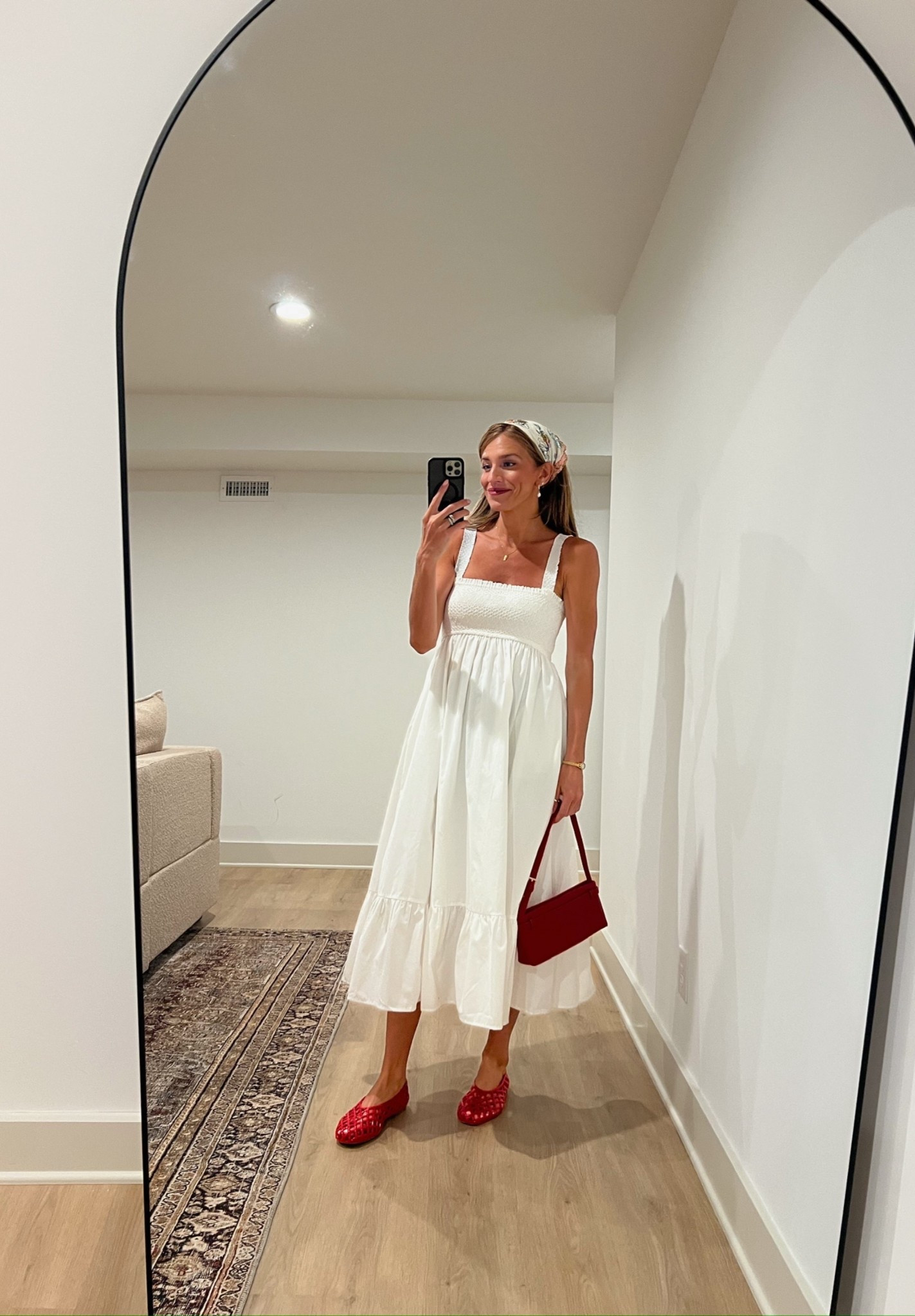 This white @abercrombie maxi dress also converts into a skirt 🤍 perfect for your next Europe trip

Sizing:
Size small tall in dress
Red jelly flats are old from old navy but linked similar 

#LTKTravel #LTKgrwm #LTKootd