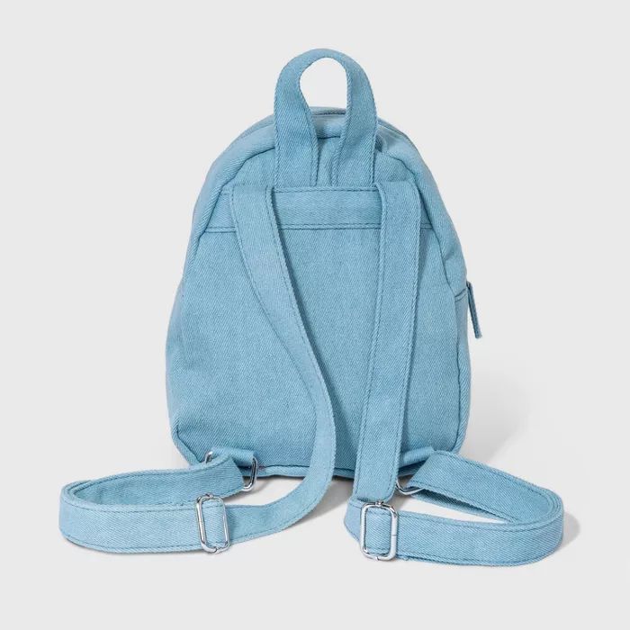 Toddler Girls' Rainbow Denim Backpack - Cat & Jack™ Blue | Target