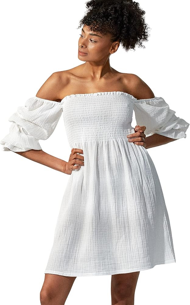 NOTHING FITS BUT Women Classic Cotton Dress, Soft Muslin Niko Gown, Floral Print Women Casual Dre... | Amazon (US)