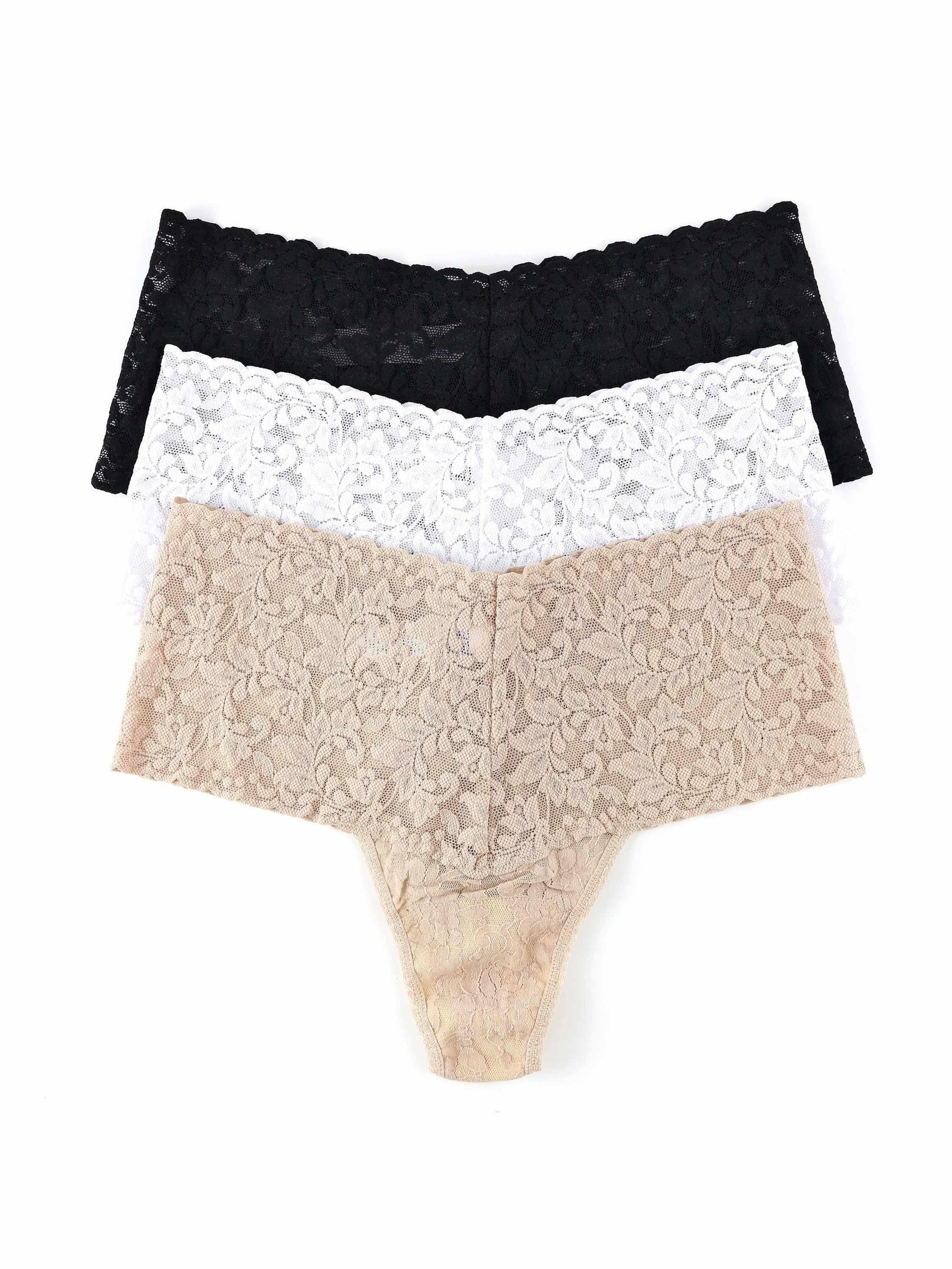 3 Pack Retro Lace Thong | Hanky Panky