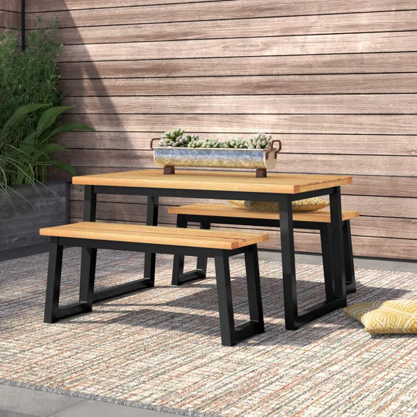 Leiker Rectangular 4 - Person 54'' Long Dining Set | Wayfair North America