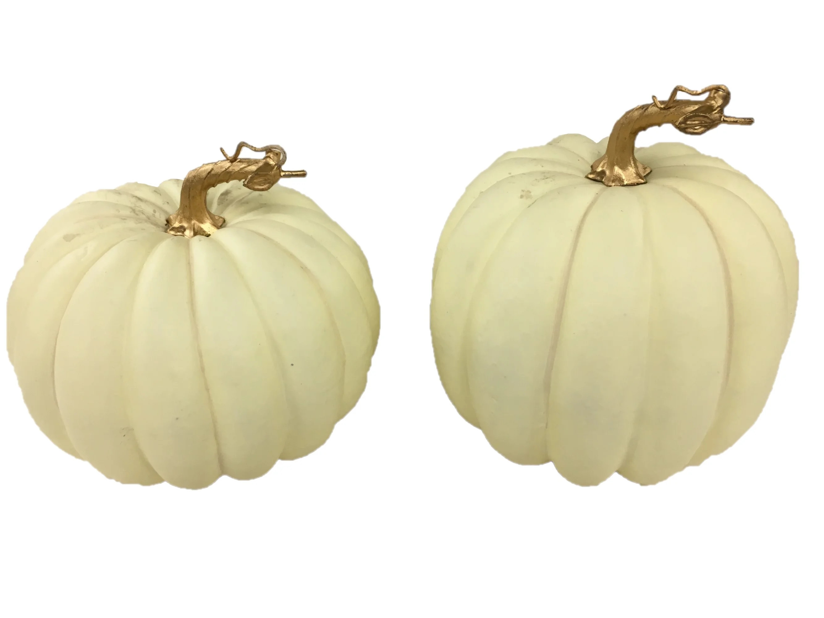 Way to Celebrate Thanksgiving Cream Pumpkins Decoration, Set of 2 | Walmart (US)
