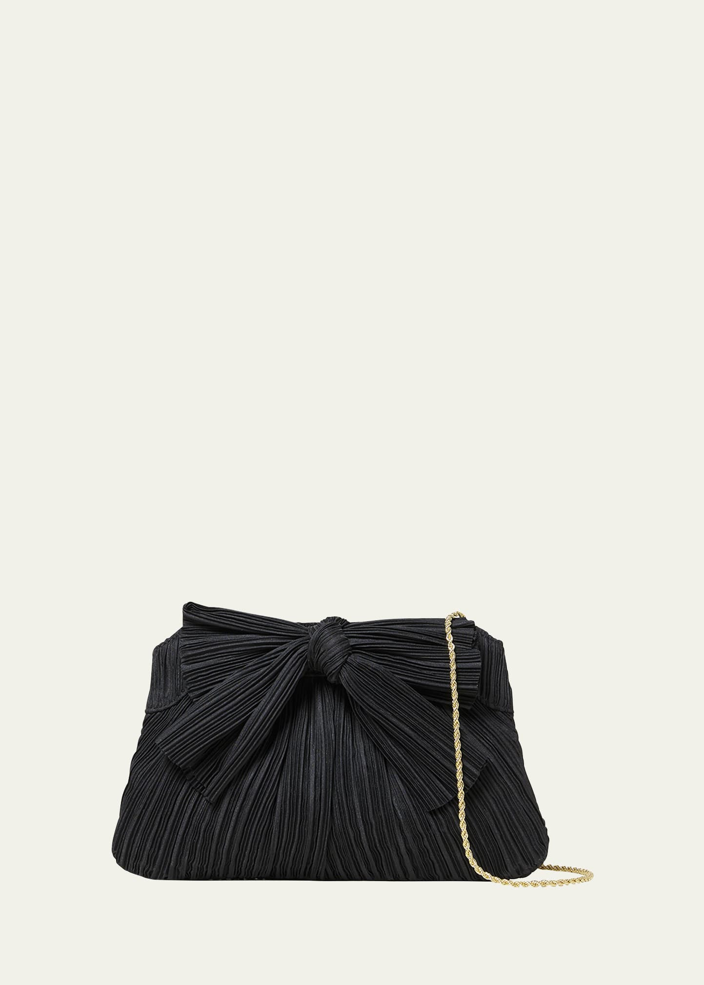 Loeffler Randall Rayne Bow Pleated Clutch Bag | Bergdorf Goodman