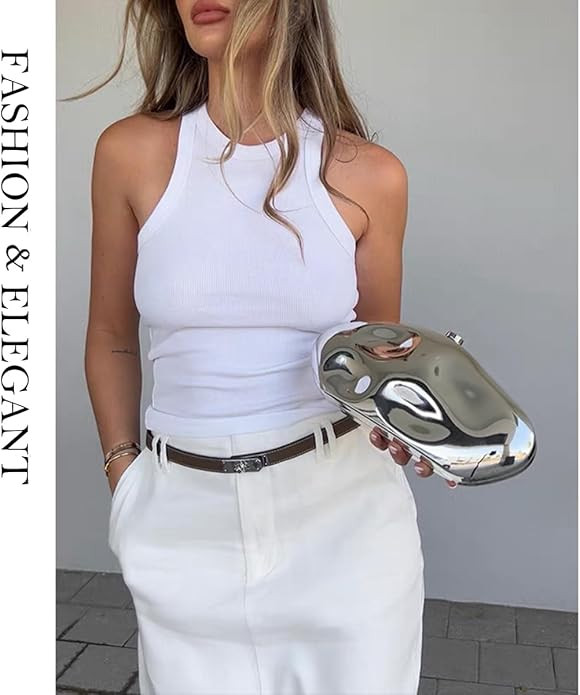 Acrylic Clutch Purse for Women Irregular Shell Evening Handbag for wedding party | Amazon (US)