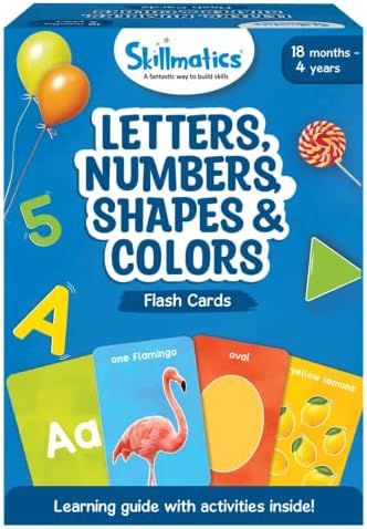 Skillmatics Thick Flash Cards for Toddlers : Letters, Numbers, Shapes & Colors | 3 in 1 Educational  | Amazon (US)