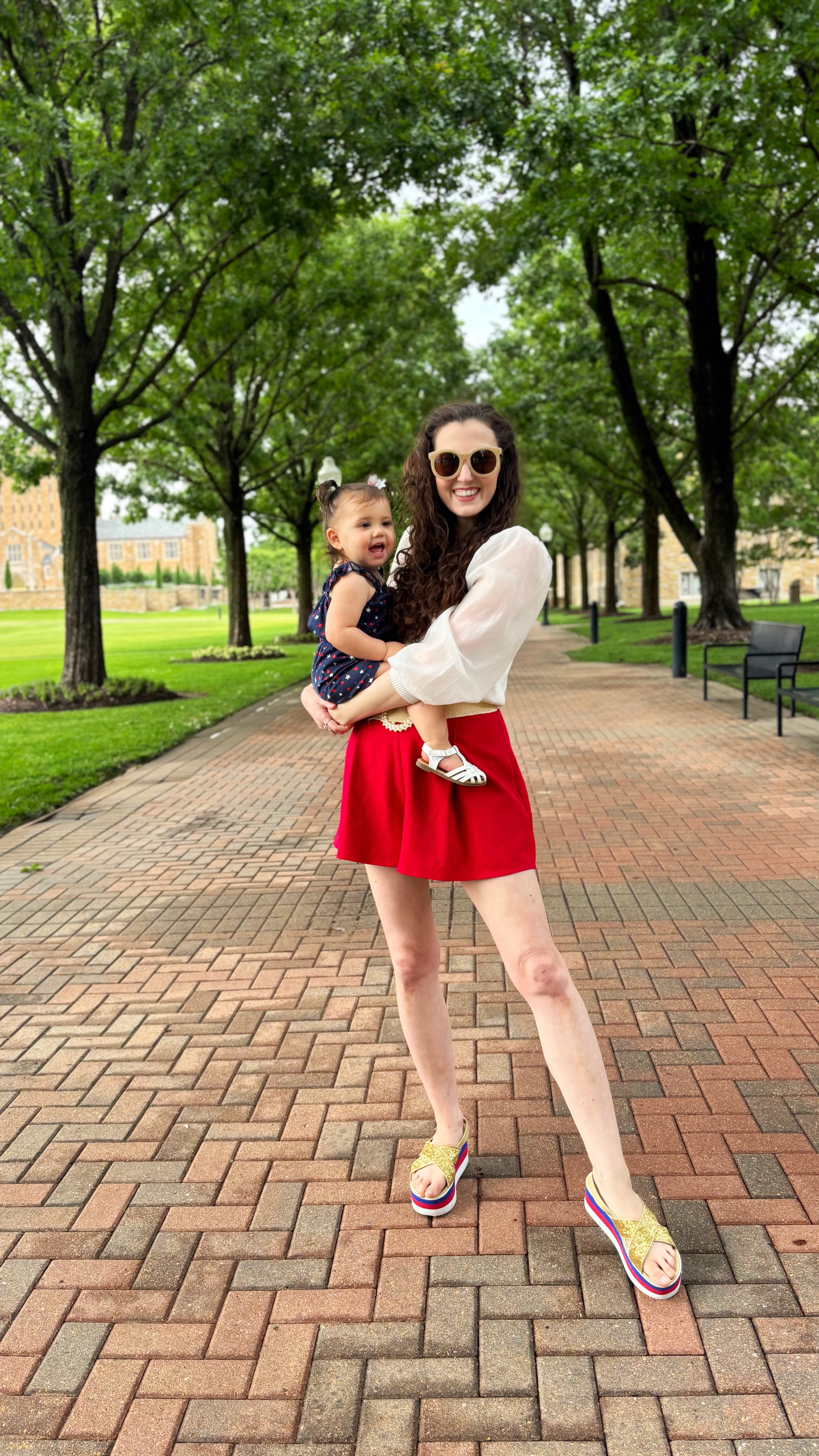 Memorial Day with my girl in matching red, white, and blue! 

Coordinating mommy and me style. 

#LTKBaby #LTKFamily #LTKSummerEdit