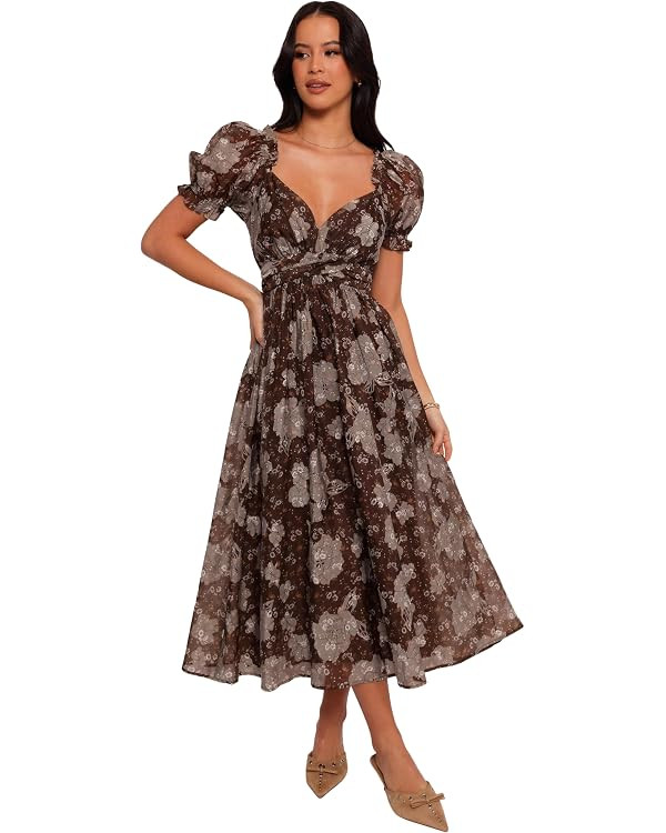 Petal & Pup Women's Farryn Maxi Dress-Brown/Grey | Amazon (US)