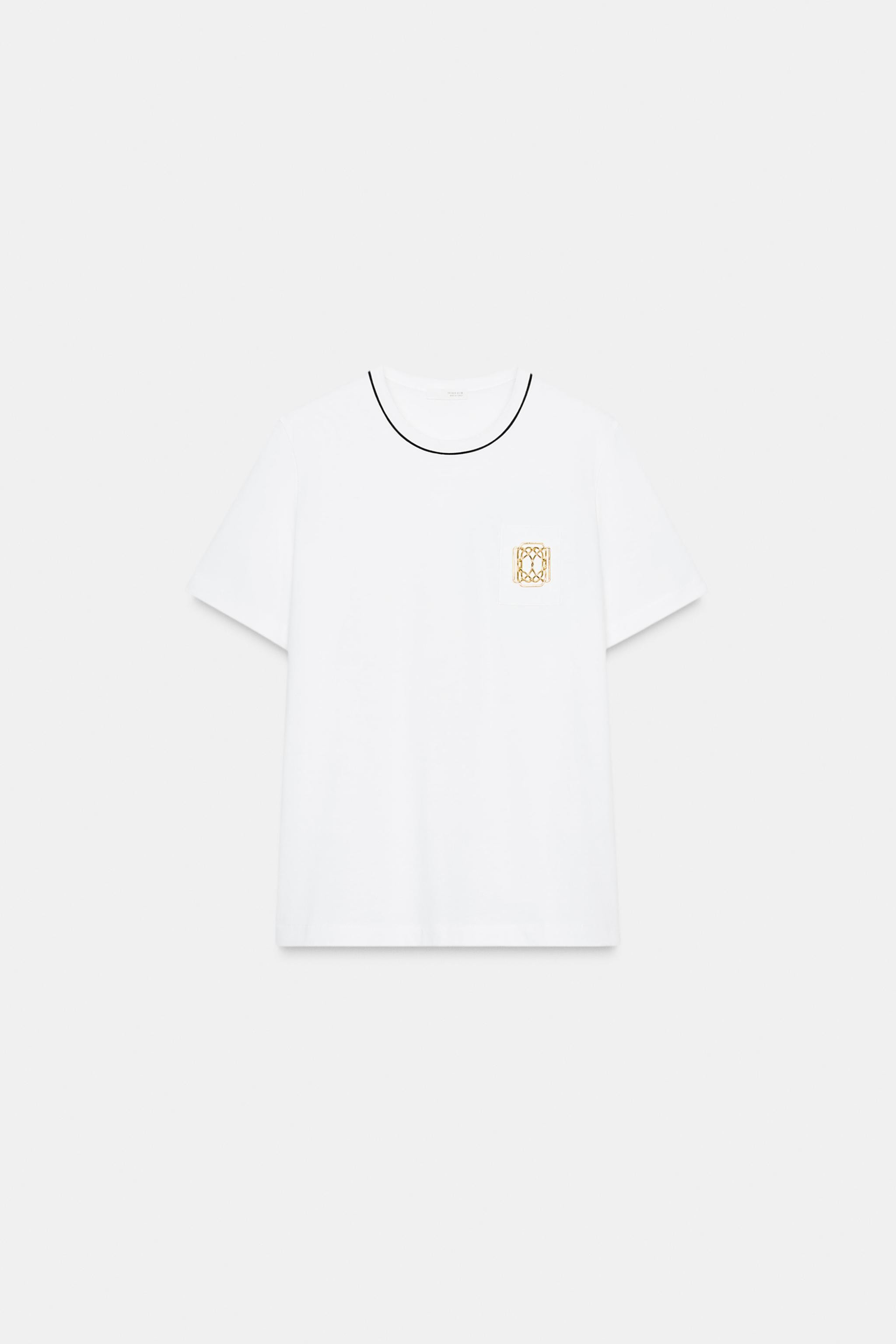 BROOCH DETAIL T-SHIRT | Zara AU