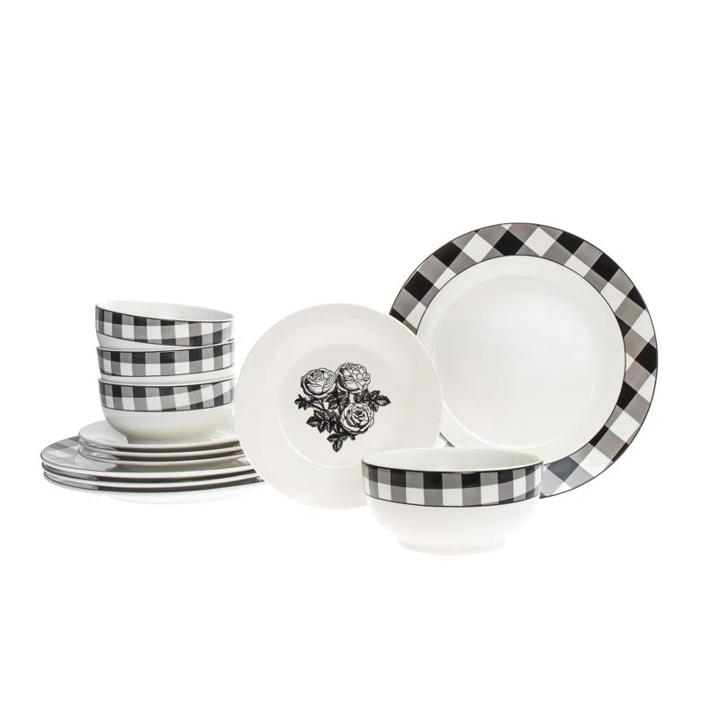 Godinger 12 Piece Dinnerware Set, Service for 4 | Wayfair North America