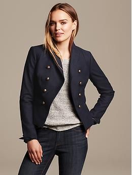 Navy Cutaway Blazer | Banana Republic US