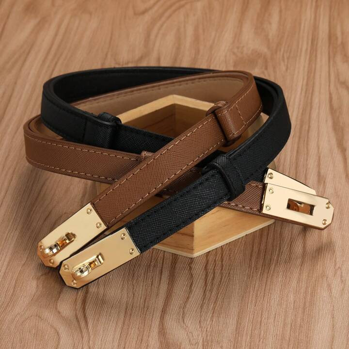 1pc Ladies' Fashionable Alloy Buckle Decorated Belt For Dress, Suit, Coat, Sweater, Waistband, Da... | SHEIN