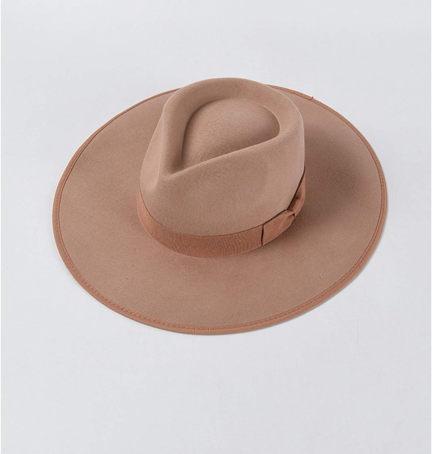 Classic Fedora Hats for Women Australian Wool Felt Panama Hat Wide Brim Celebrity Dress Hat with ... | Amazon (US)