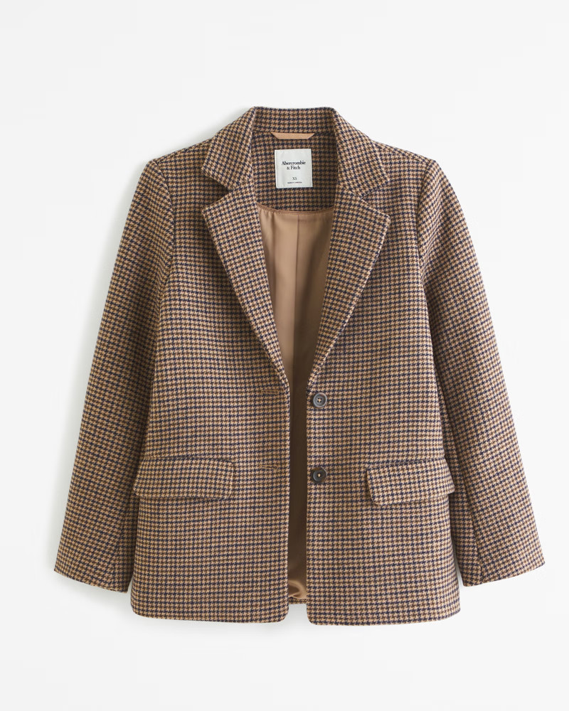 Women's Heavyweight Wool-Blend Blazer Coat | Women's Coats & Jackets | Abercrombie.com | Abercrombie & Fitch (US)