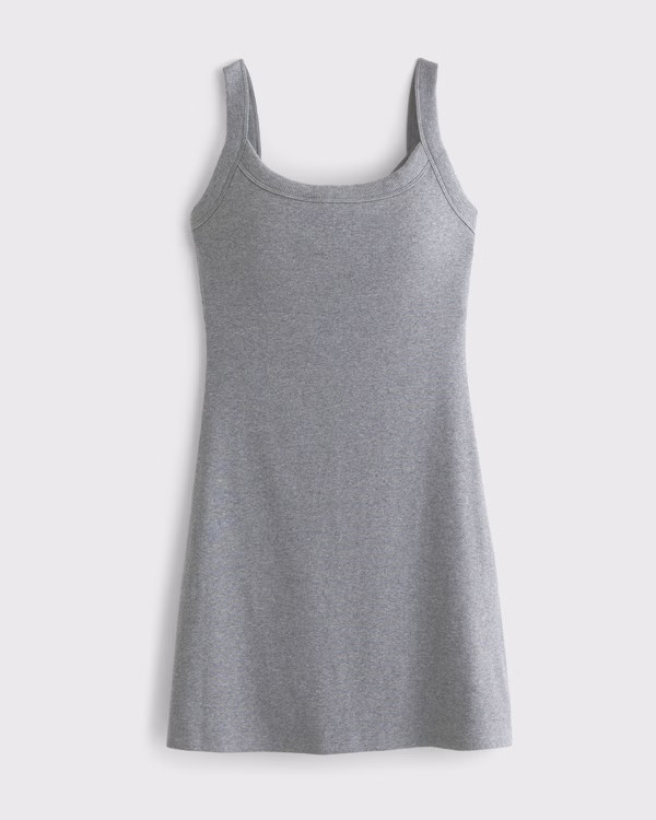 Bra-Free Essential 90s Rib Mini Dress | Abercrombie & Fitch (US)
