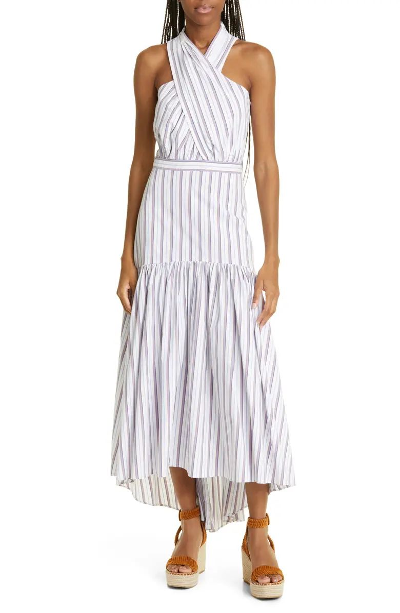 Radley Stripe Halter Neck High-Low Dress | Nordstrom