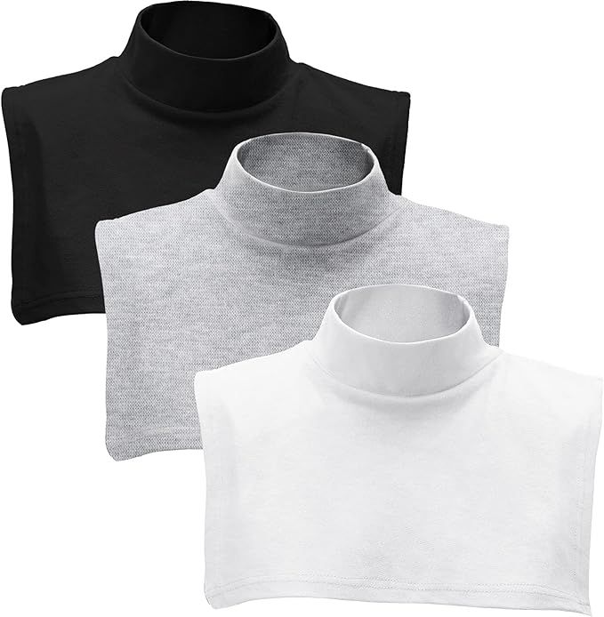 Fake Turtleneck Dickey Detachable Collars Set Half Top Mock Blouse Collar for Women Men | Amazon (US)